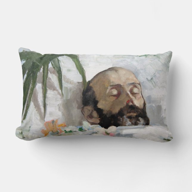 Porträtt om en död man (dödlighet och död) (Art. Lumbarkudde (Framsida)