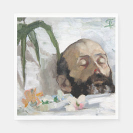 Porträtt om en död man (dödlighet och död) (Art. Pappersservett