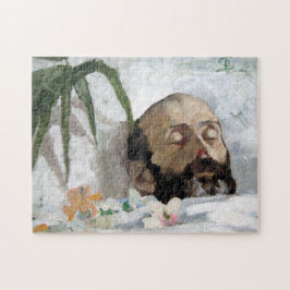 Porträtt om en död man (dödlighet och död) (Art. Pussel
