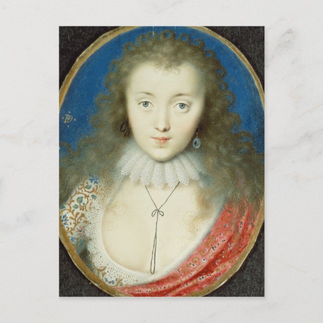 Porträtt om en flicka vykort (Framsida)