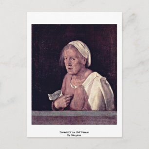 Porträtt om en gammal kvinna av Giorgione Vykort