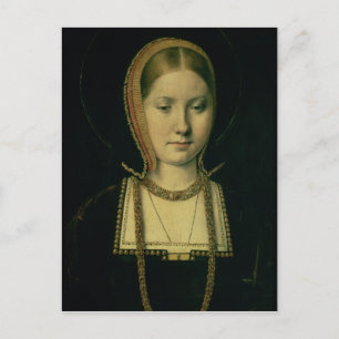 Porträtt om en kvinna, eventuellt Catherine of Ara Vykort