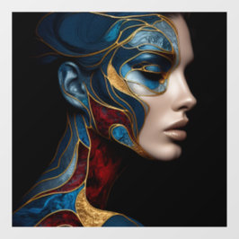 Porträtt om en kvinna i Abstrakt