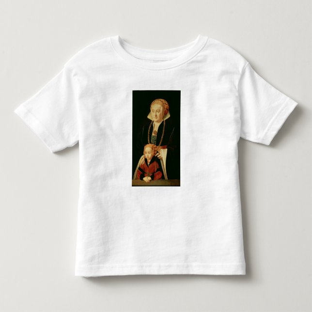 Porträtt om en kvinna med sin dotter tee (Framsida)