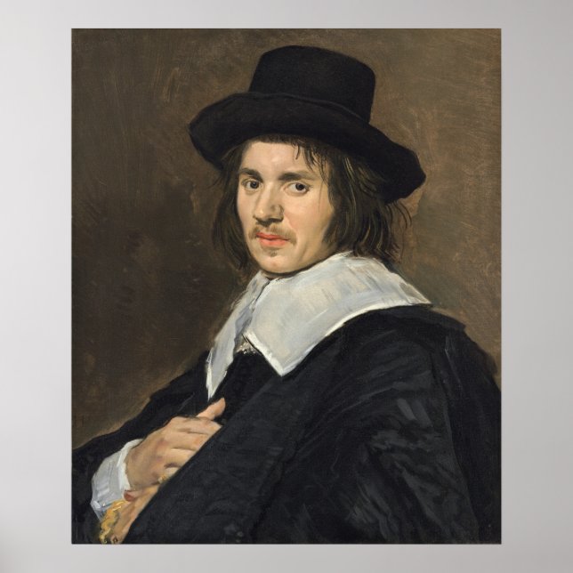 Porträtt om en man - Frans Hals Fine Art Poster (Framsidan)