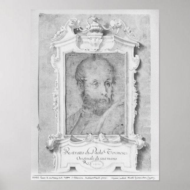Porträtt om en man som antas vara Veronese Poster (Framsidan)