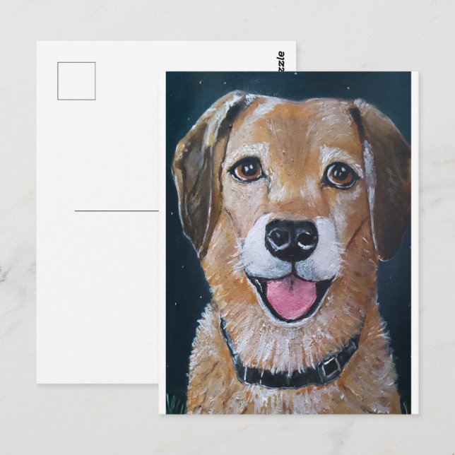 Porträtt om Engué Painting av Alfred Fox Vykort (Fram/baksida)