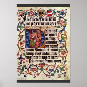 Porträtt om kejsare Maximilian I och hans lärare B Poster