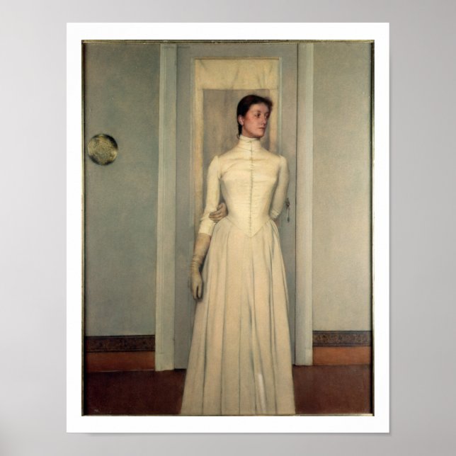 Porträtt om konstnärssyster, Marguerite Khnopf Poster (Framsidan)