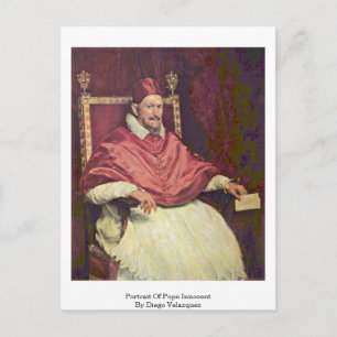 Porträtt om påve oskyldig av Diego Velazquez Vykort