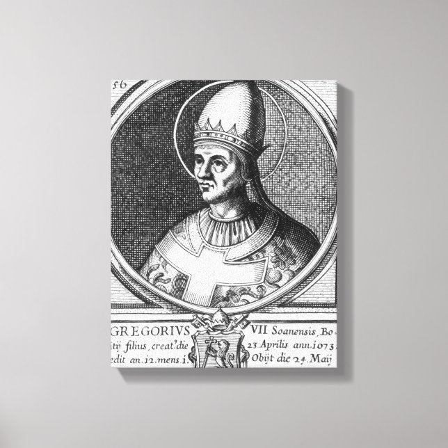 Porträtt om påven Gregory VII Canvastryck (Framsida)