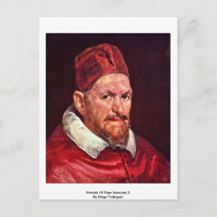 Porträtt om påven innocent X av Diego Velázquez Vykort