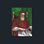 Porträtt om påven Julius II (av Raphael) Canvastryck<br><div class="desc">Den här designen har en målning av den italienska Renaissancen Raphael (1483-1520). Det är en porträtt av Giuliano della Rovere, påve Julius II, som valdes 1503 efter en av de kortaste samklavarna någonsin. Påven Julius II beställde några av de underbarare arbetena i den westerna historien, såsom Raphaels dekorerade rum i...</div>