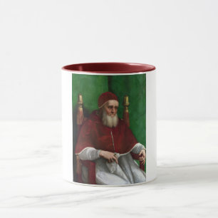 Porträtt om påven Julius II (av Raphael) Mugg