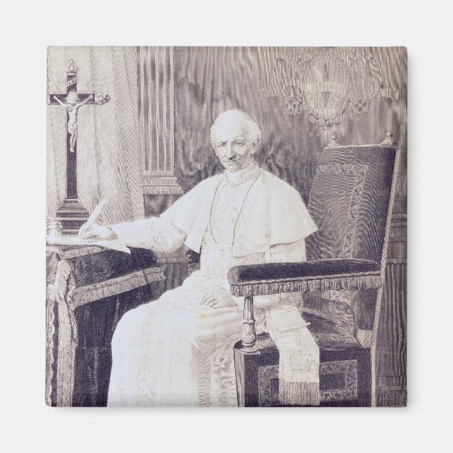 Porträtt om påven Leo XIII Magnet (Framsidan)