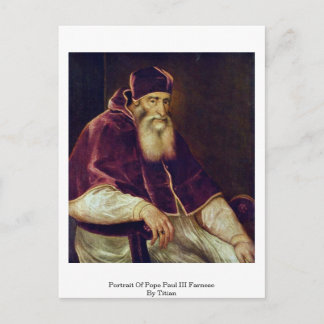 Porträtt om påven Paul III. Färska efter titianska Vykort