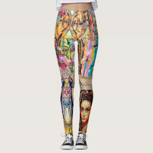 PORTRÄTT ONE DESIGNER COLLAGE LEGGINGS
