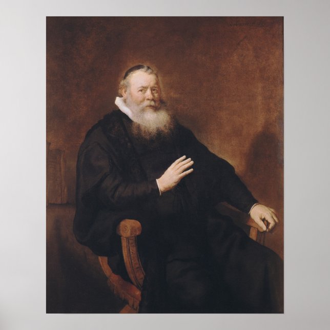 Porträtt, pastor Eleazer Swalmius, 1637-42 Poster (Framsidan)