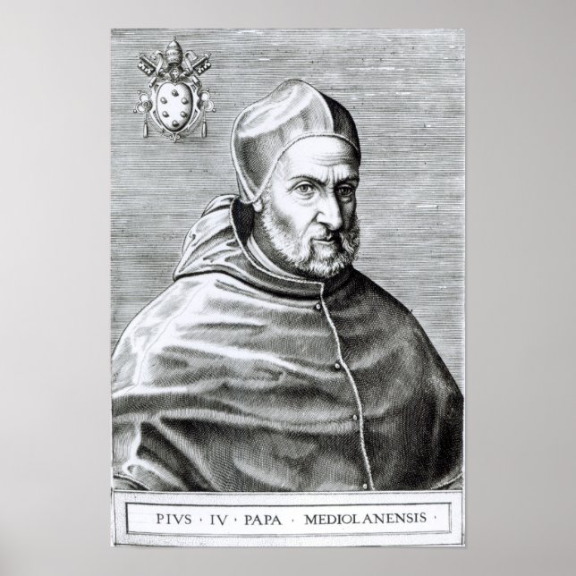 Porträtt, påve Pius IV, 1559 Poster (Framsidan)