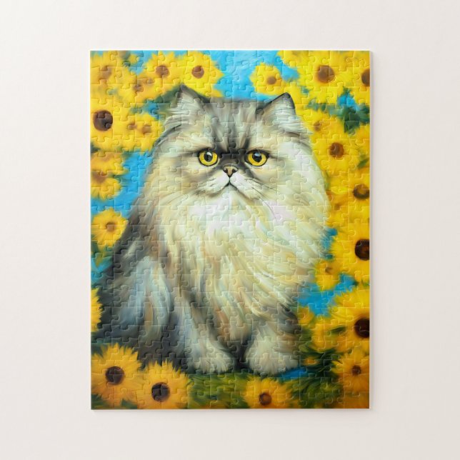 Porträtt Petals Persian Cat Pussel (Vertikal)