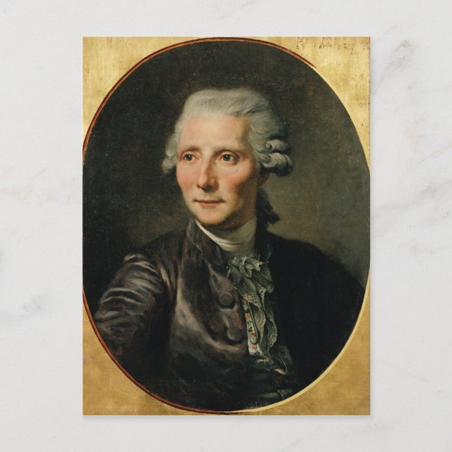 Porträtt Pierre Augustin Caron de Vykort (Framsida)