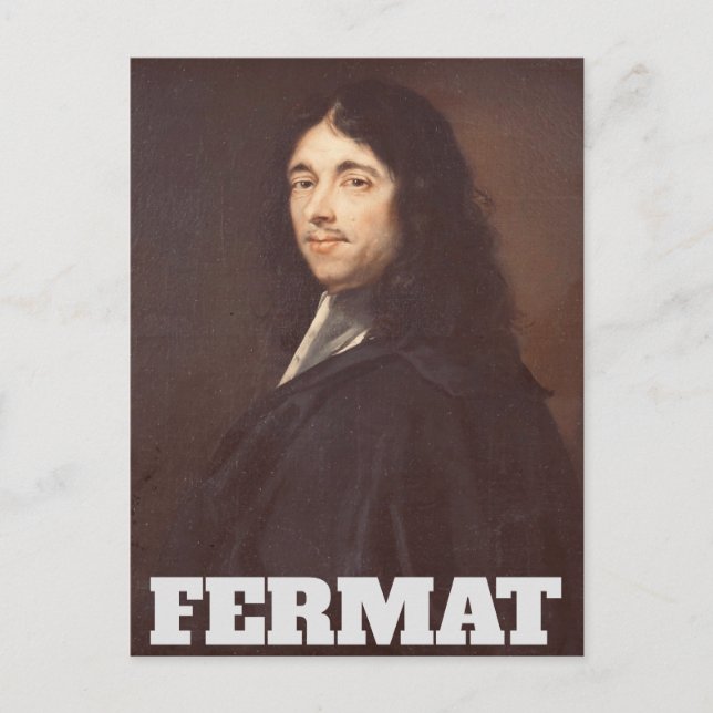 Porträtt, Pierre de Fermat Vykort (Framsida)
