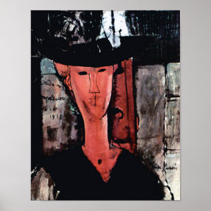 Porträtt, Pompadour, Modigliani Poster