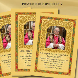 Porträtt Pope Leo XIV Prayer Keepsaké Visitkort