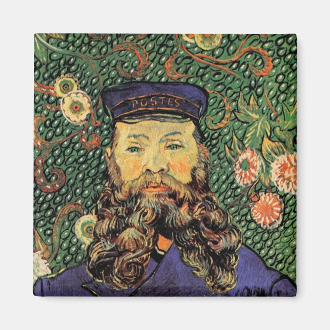 Porträtt Postman Joseph Roulin Van Gogh Fine Art Magnet (Framsidan)