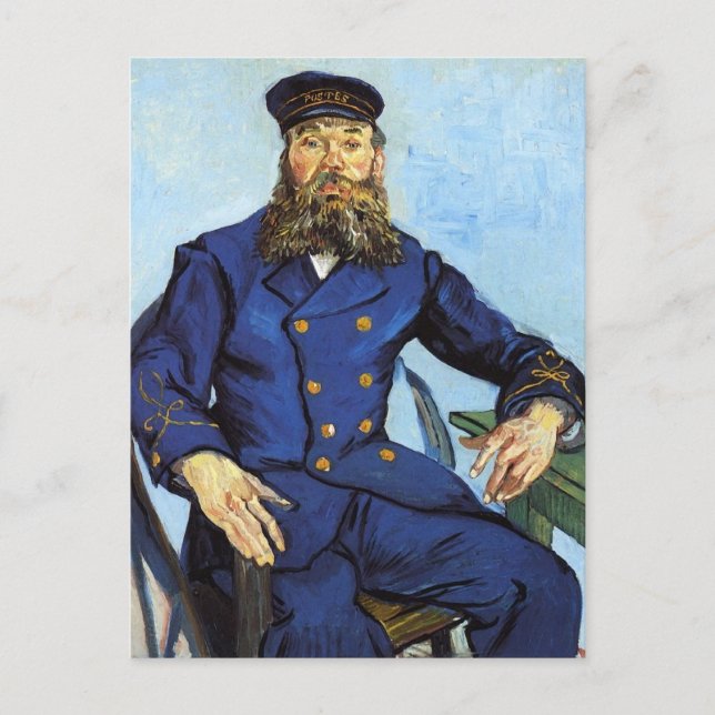 Porträtt Postman Joseph Roulin Van Gogh Fine Art Vykort (Framsida)