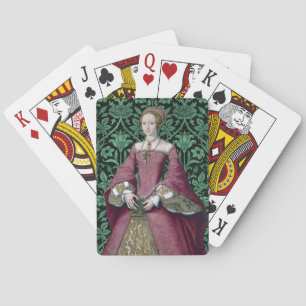 Porträtt Princess Elizabeth Tudor, drottning Casinokort