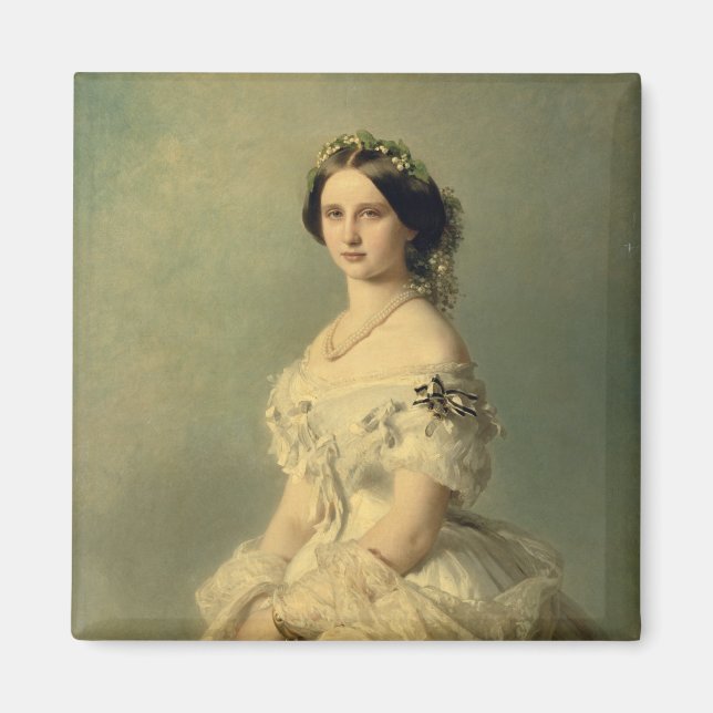 Porträtt, Princess of Baden, 1856 Magnet (Framsidan)