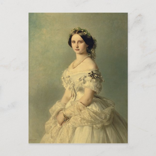 Porträtt, Princess of Baden, 1856 Vykort (Framsida)