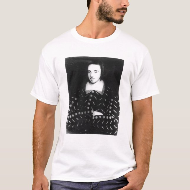 Porträtt sade att vara Christopher Marlowe T-shirt (Framsida)