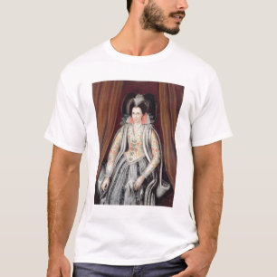 Porträtt sade att vara Susan, damgrå färg T Shirt