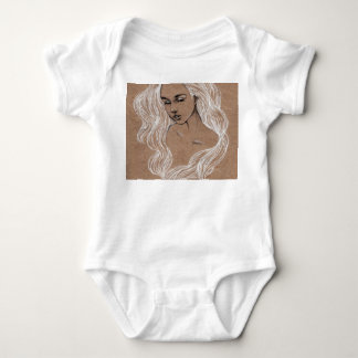 Porträtt Sketch: Illustration av unga flickor T Shirt