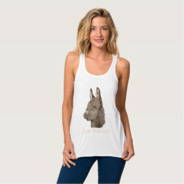 porträtt teckning av söt donkey söt donkey linne med racerback 