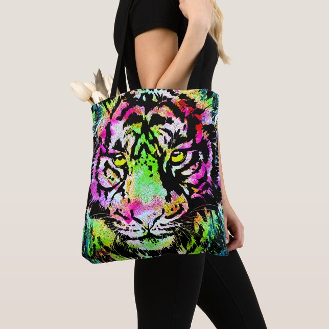 Porträtt - Tiger Tote Bag Tygkasse (Närbild)