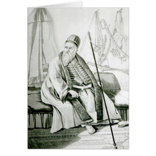 Porträtt till Ali Pasha av Yannina Hälsningskort
