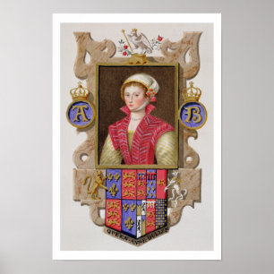 Porträtt till Anne Boleyn (1507-36) 2:a drottninge Poster