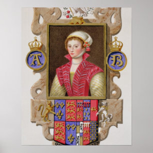 Porträtt till Anne Boleyn (1507-36) 2:a drottninge Poster