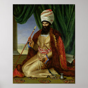 Porträtt till Asker-Khan, Persias ambassadör Poster