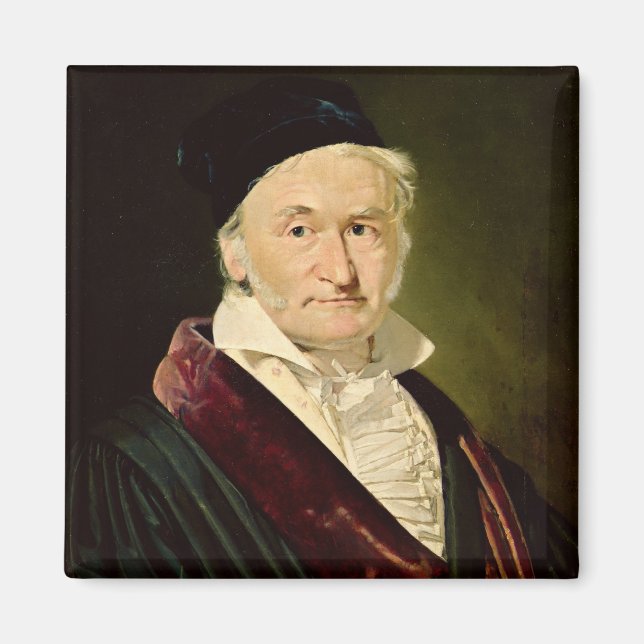 Porträtt till Carl Friedrich Gauss, 1840 Magnet (Framsidan)