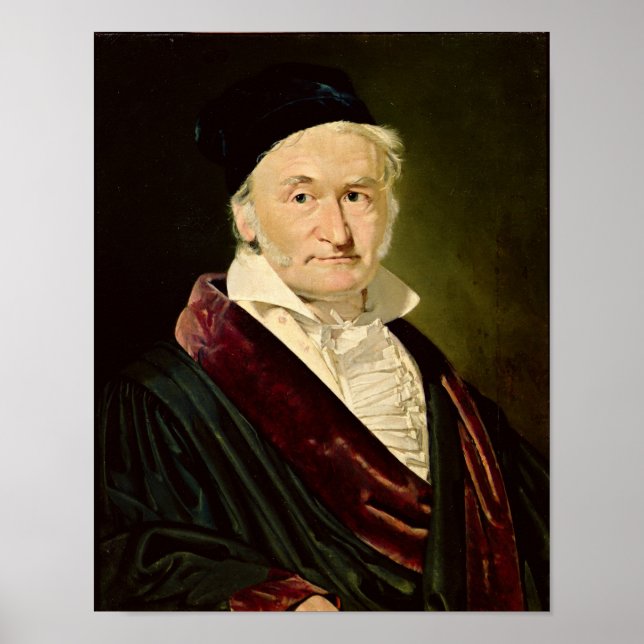 Porträtt till Carl Friedrich Gauss, 1840 Poster (Framsidan)
