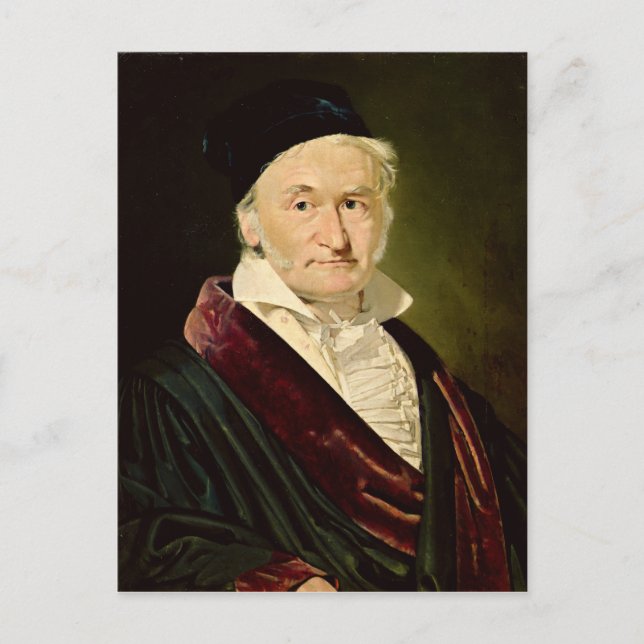 Porträtt till Carl Friedrich Gauss, 1840 Vykort (Framsida)