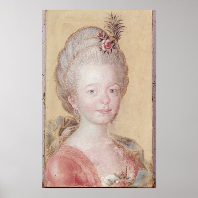 Porträtt till Carl Linnaeus dotter Poster (Framsidan)
