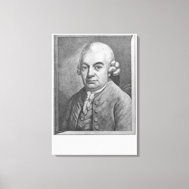 Porträtt till Carl Philipp Emanuel Bach (1714-88)  Canvastryck (Framsida)