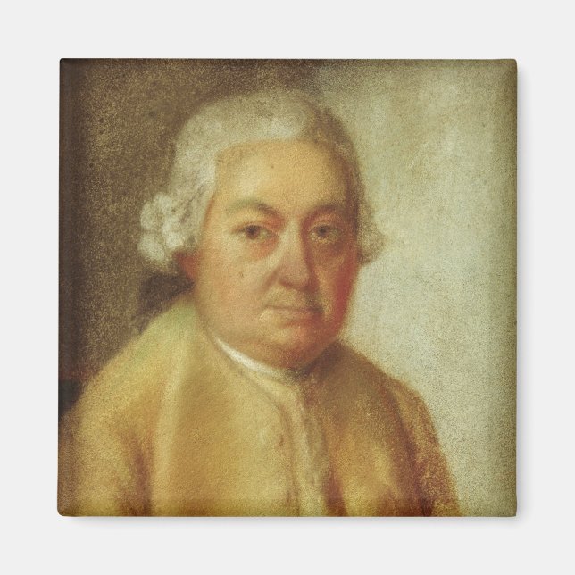 Porträtt till Carl Philipp Emanuel Bach, c.1780 Magnet (Framsidan)