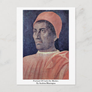 Porträtt till Carlo de'Medici. från Andrea Mantegn Vykort