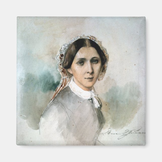 Porträtt till Clara Schumann 1853 Magnet (Framsidan)